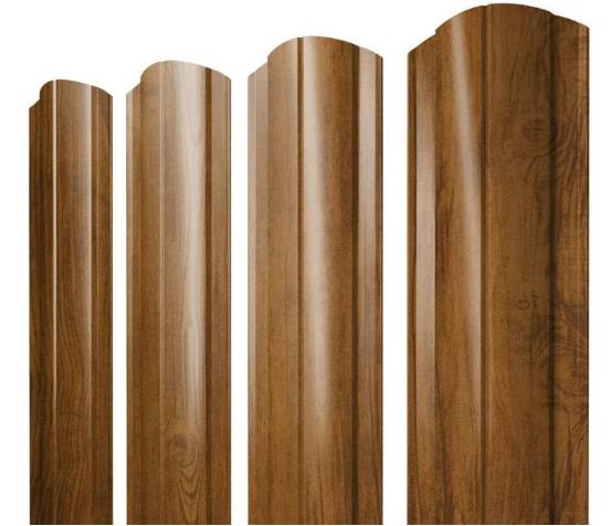 Штакетник круглый фигурный L-1,7м толщина 0,45мм Golden Wood Fresh